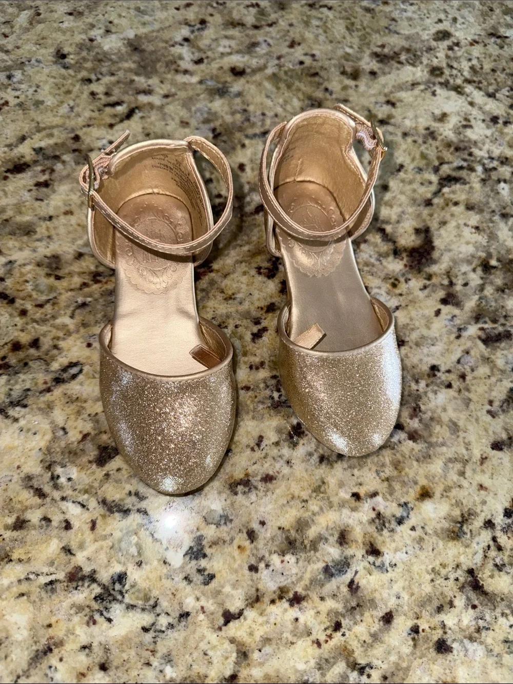 Gold sparkly Bibbidi Bobbidi Boutique girls shoes